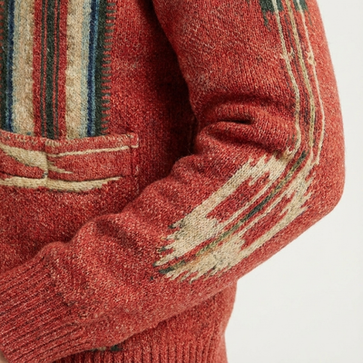 Heren Gebreid Jacquard Vest | Knoopsluiting