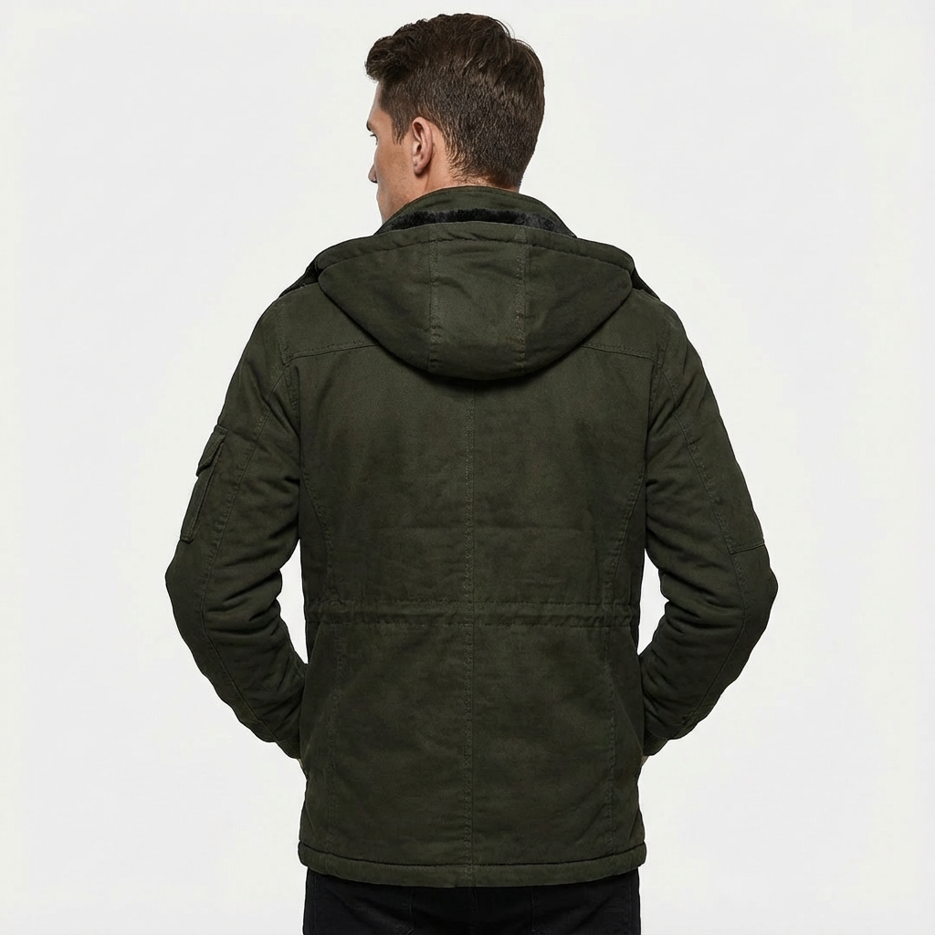 Heren Winterjas Tactisch | Knopsluiting