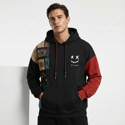 Hoodie Unisex Colorblock | Katoenmix