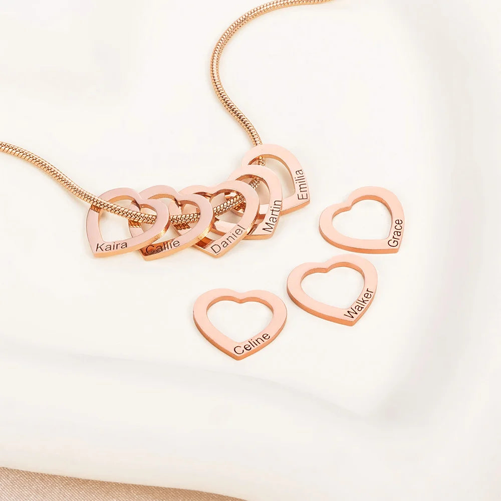 Hart Namen Ketting Dames