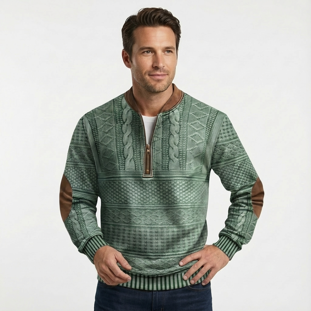 Heren Trui met Rits | Gebreid