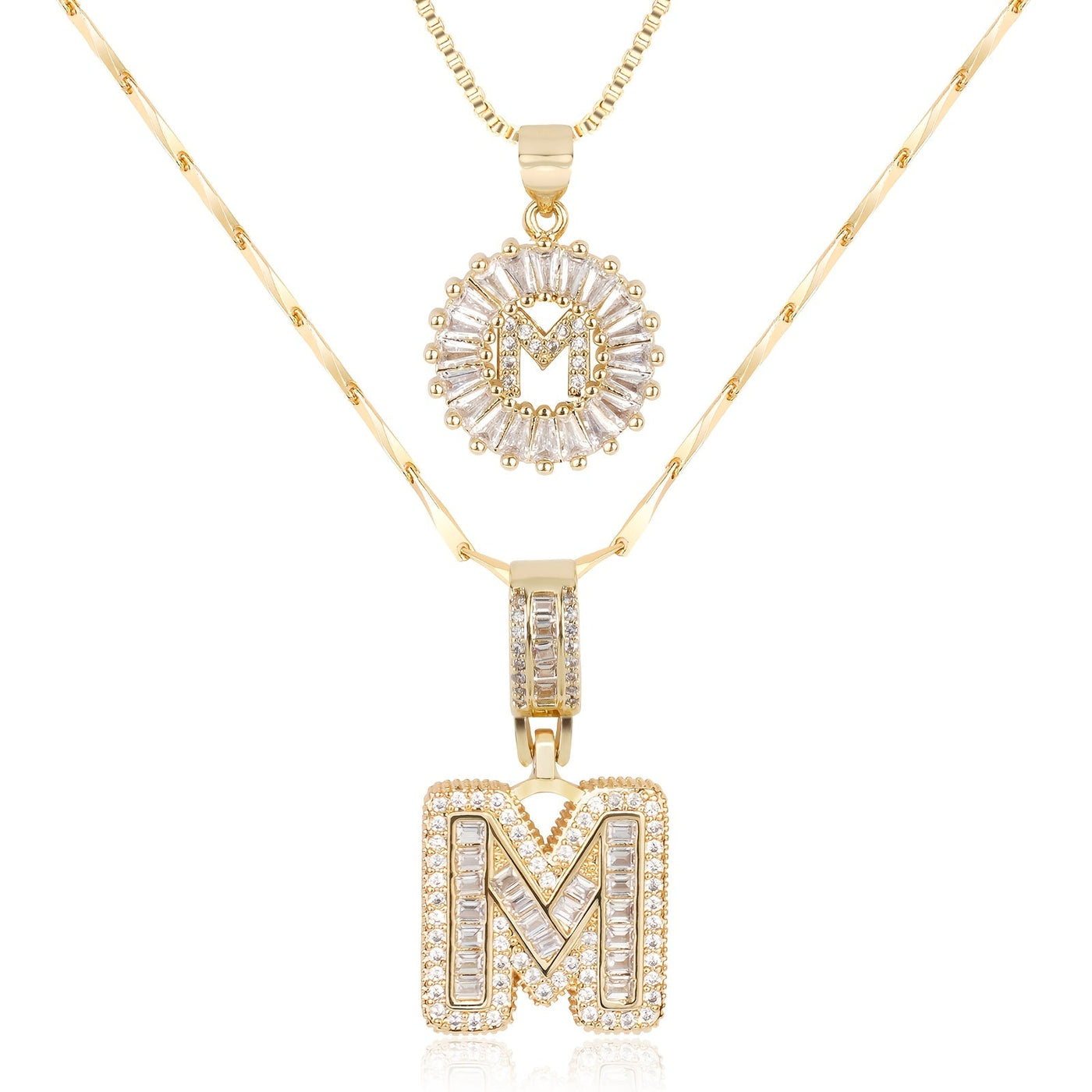 Dubbele Initialen Ketting Set Dames