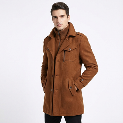 Heren Warme Wintermantel | Dubbellaags