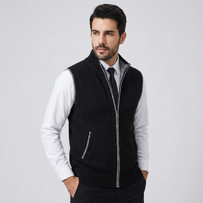 Heren Mouwloos Vest Met Rits