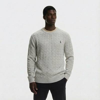 Heren Kabeltrui Katoen | Ronde Hals