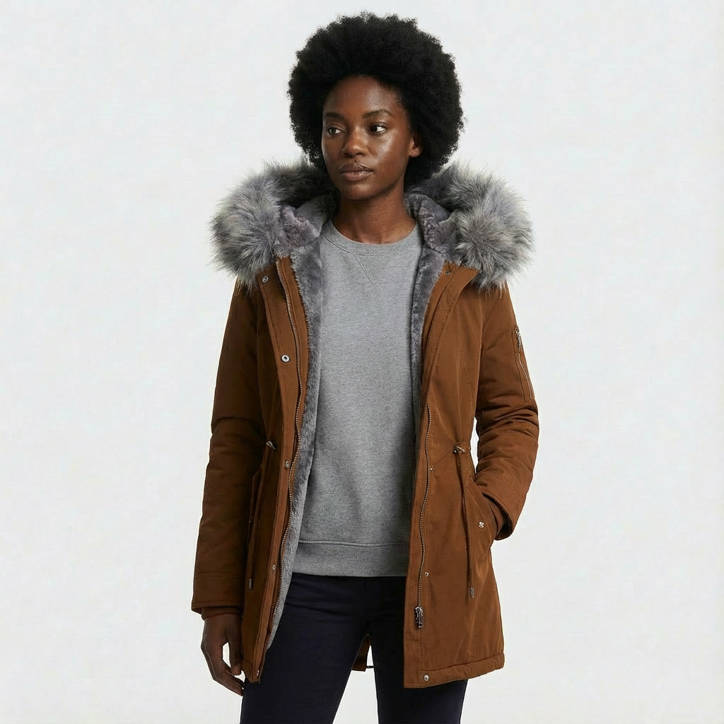 Dames Winterparka met Bontkraag