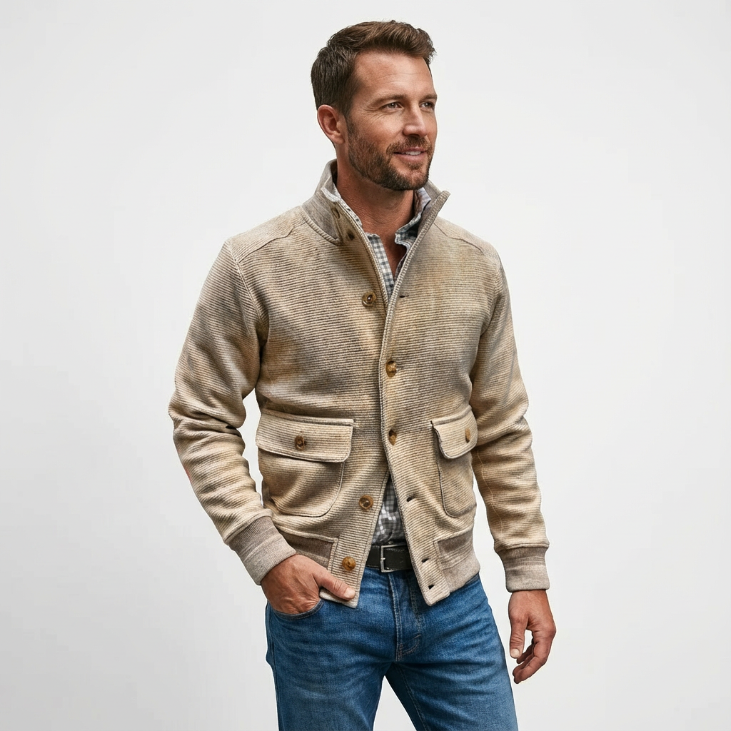 Heren Jack Standkraag Polyester