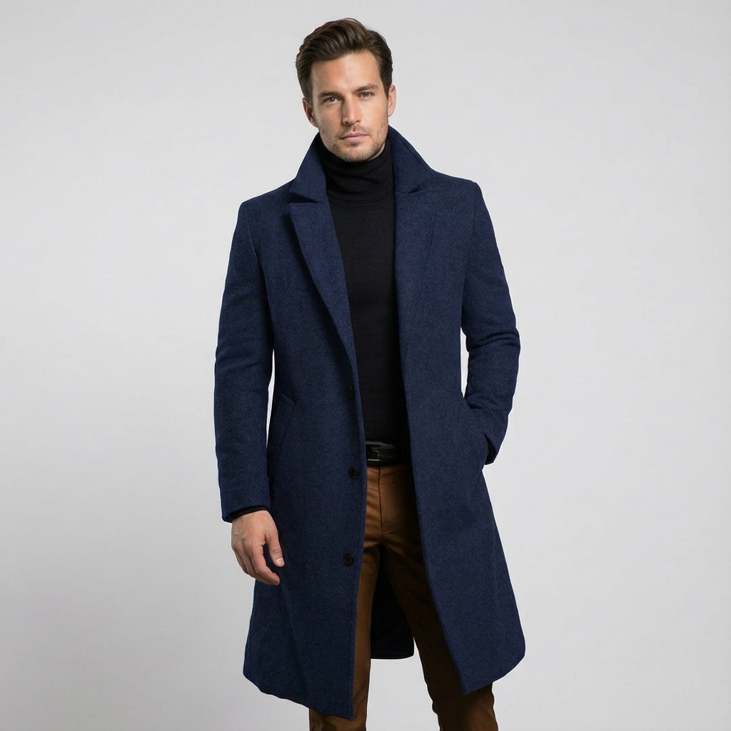 Heren Wollen Wintermantel