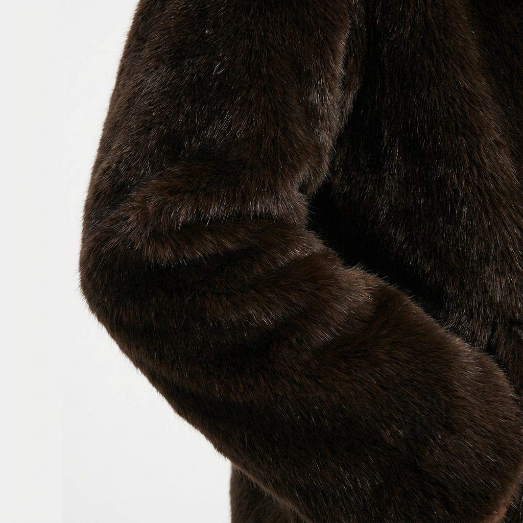 Dames Lange Kunstbont Jas