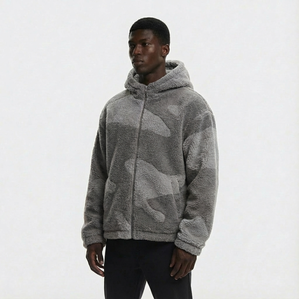 Heren Jack met Capuchon | Ritssluiting