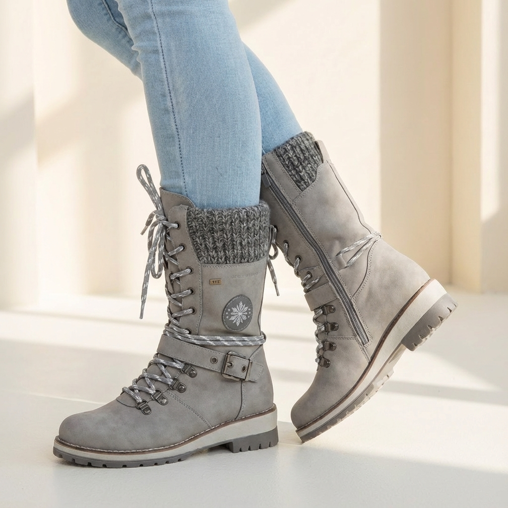 Dames Snowboots Met Veters | Antislip Zool