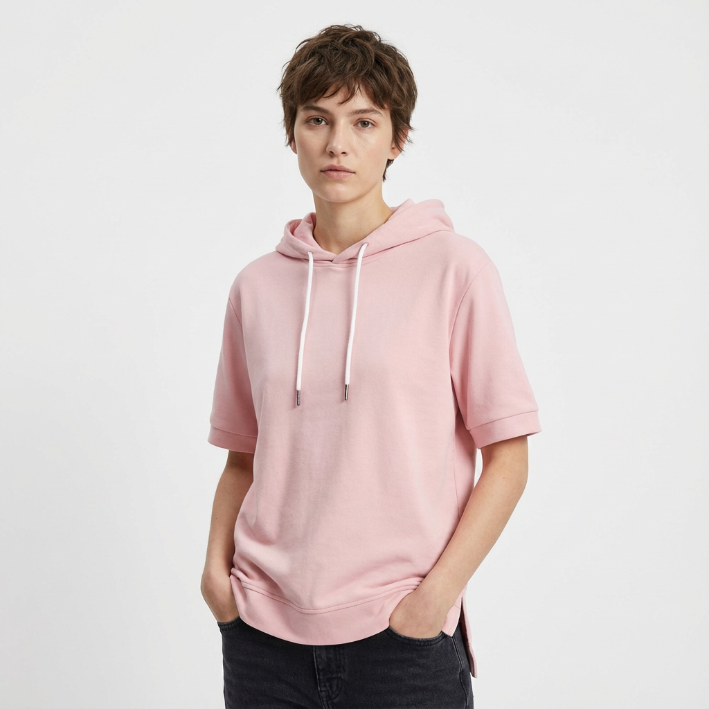 Unisex Hoodie met Korte Mouwen