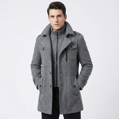 Heren Warme Wintermantel | Dubbellaags