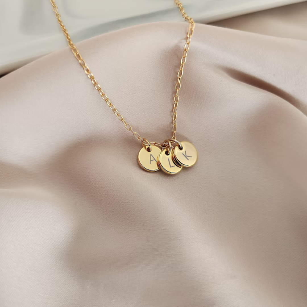 Familie Initiaal Disc Ketting
