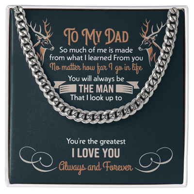 Vaderdag Ketting voor Papa - Roestvrijstalen Panzerketting