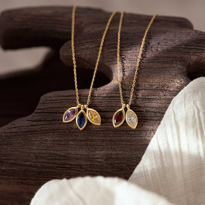 Geboortesteen Bloemblaadjes Oma Ketting