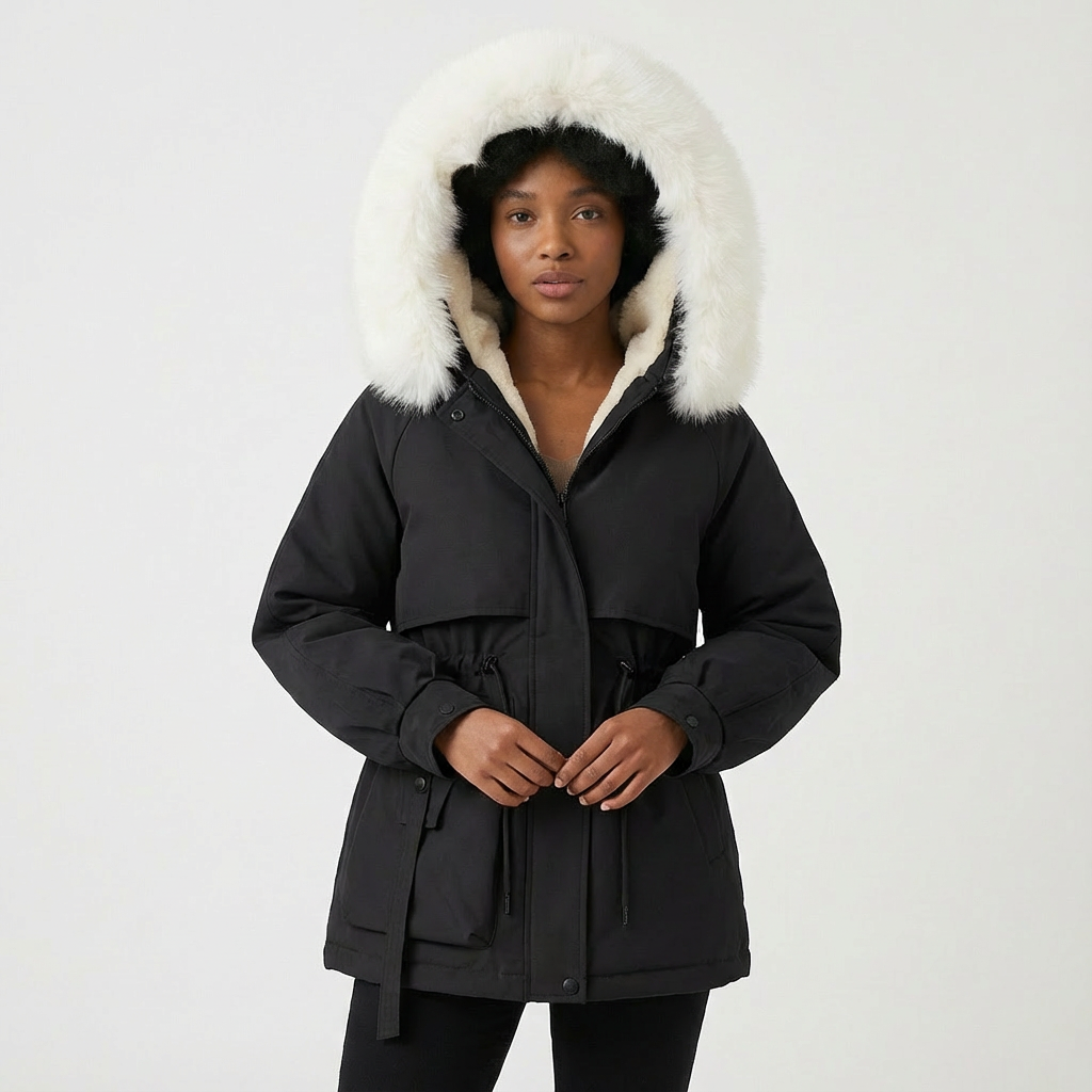 Dames Pufferjas Afneembare Kraag