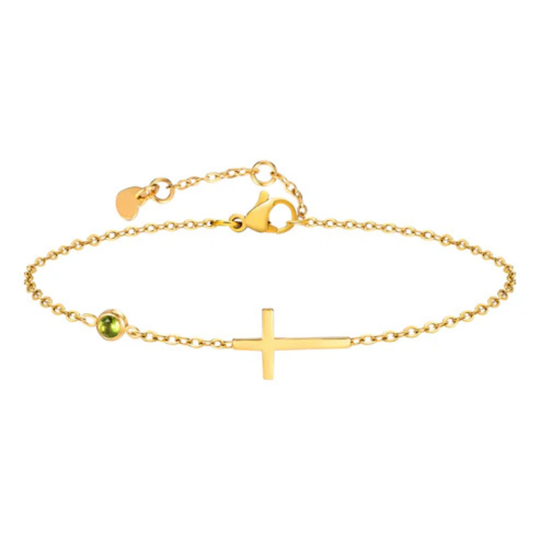 Kruis Geboortesteen Armband