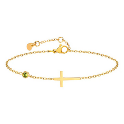 Kruis Geboortesteen Armband