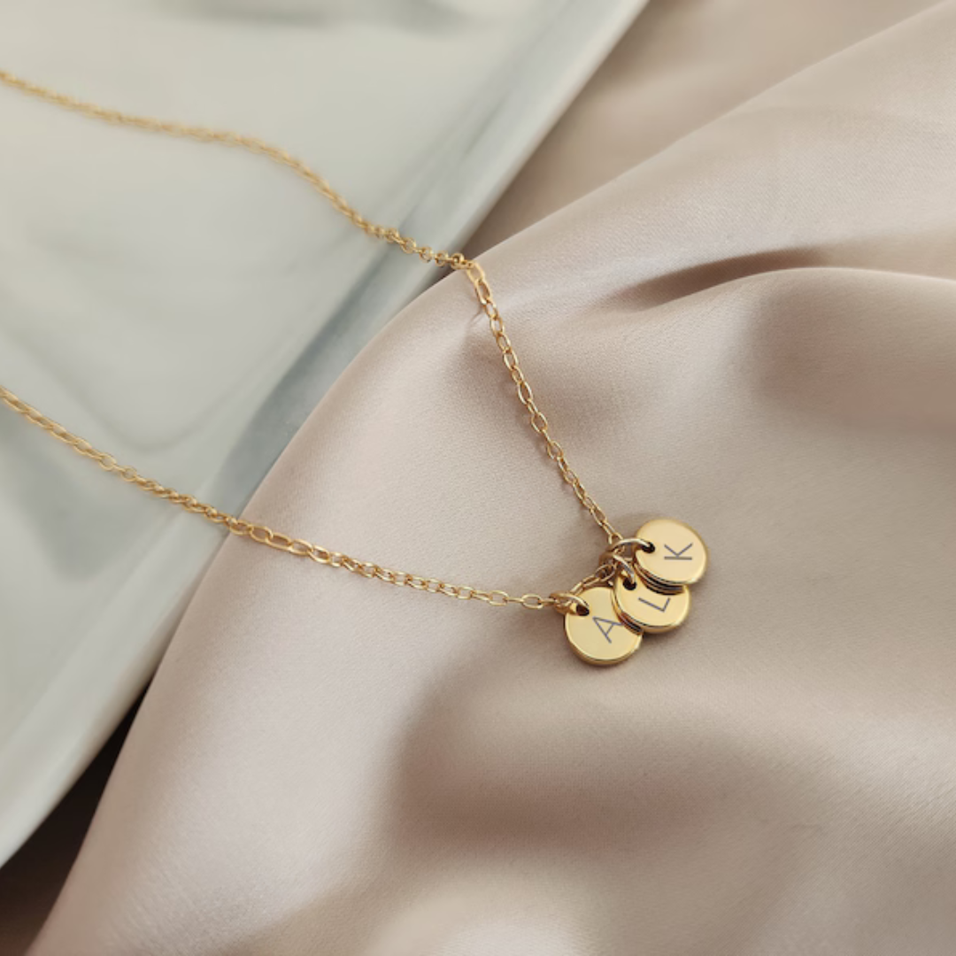 Familie Initiaal Disc Ketting