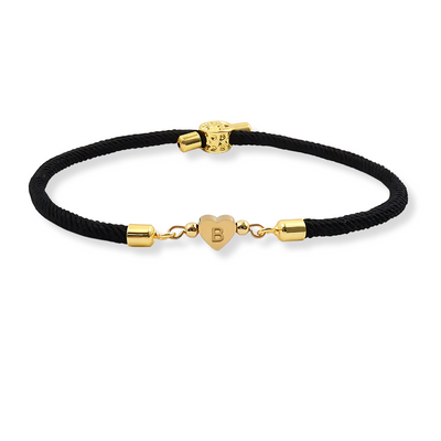 Gouden Hart Letter Koordarmband (Personaliseerbaar)