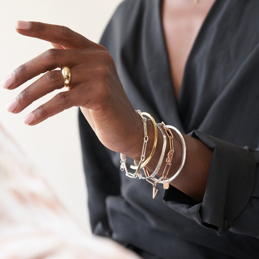Gepersonaliseerde Namen Paperclip Armband