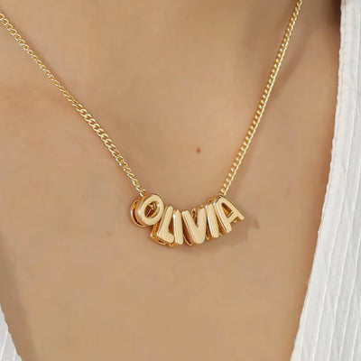Gepersonaliseerde Bubble Naamketting voor Mama