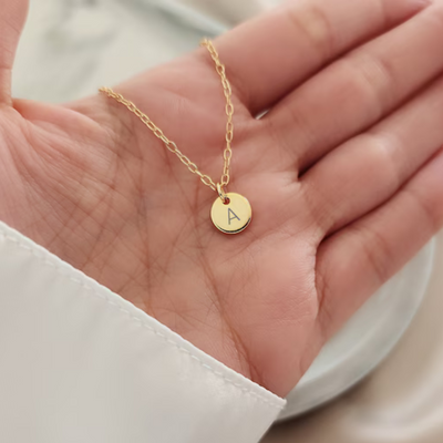 Familie Initiaal Disc Ketting