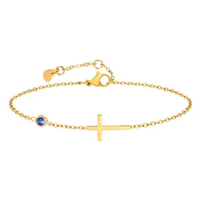 Kruis Geboortesteen Armband