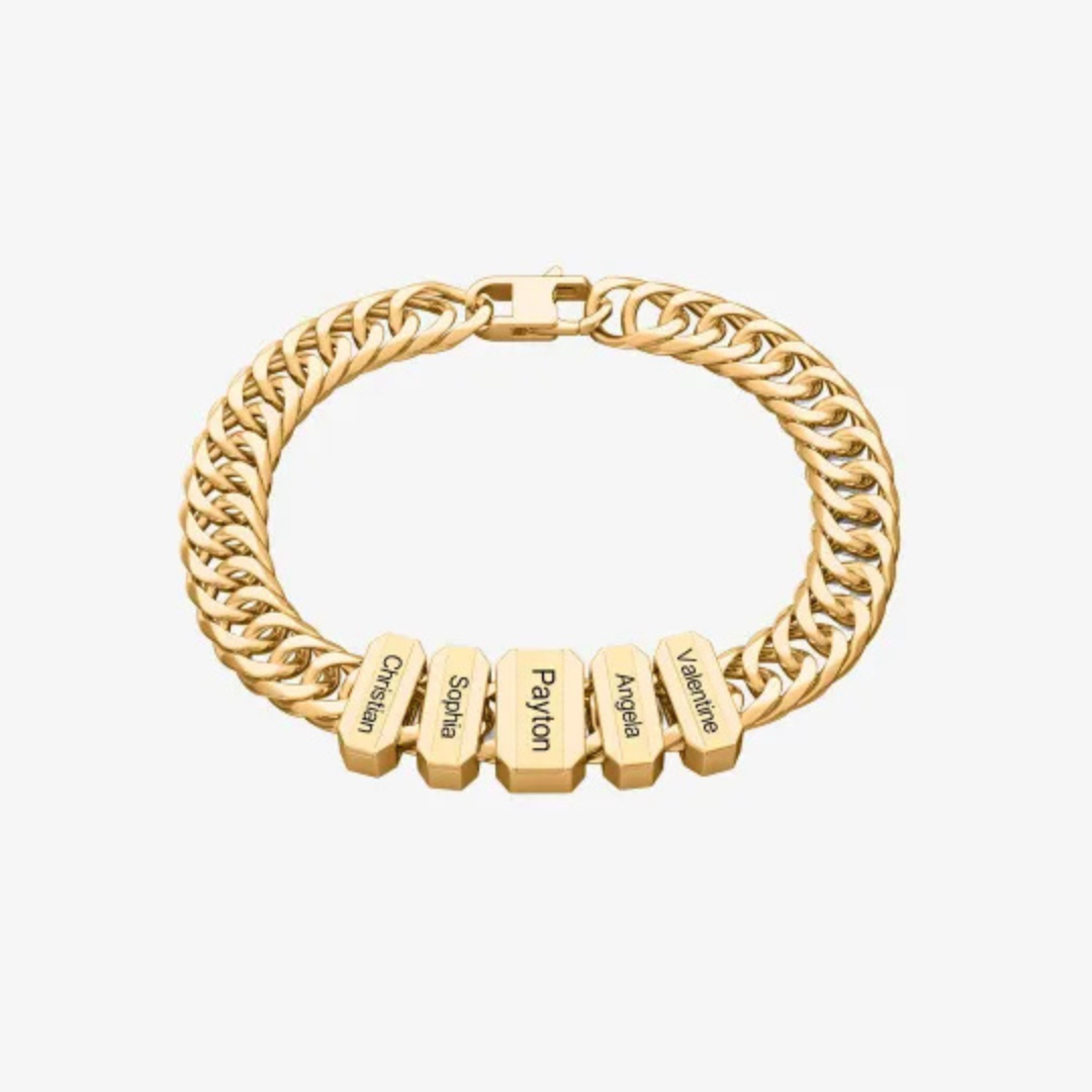 Heren Gepersonaliseerde Cuban Link Namen Armband
