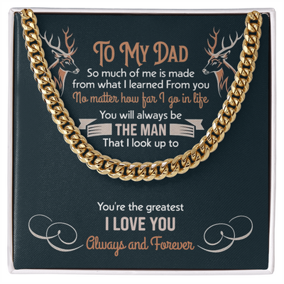 Vaderdag Ketting voor Papa - Roestvrijstalen Panzerketting