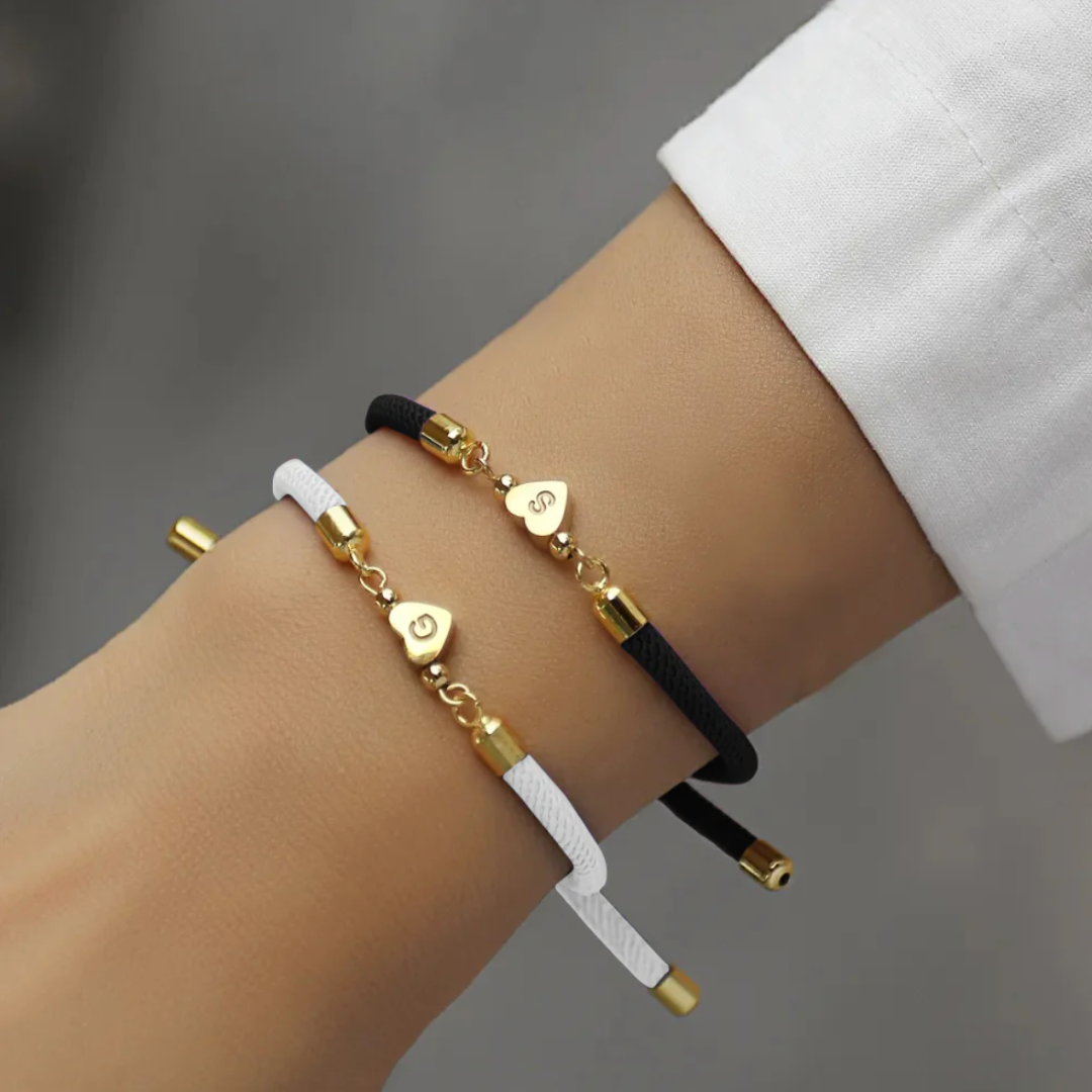 Gouden Hart Letter Koordarmband (Personaliseerbaar)