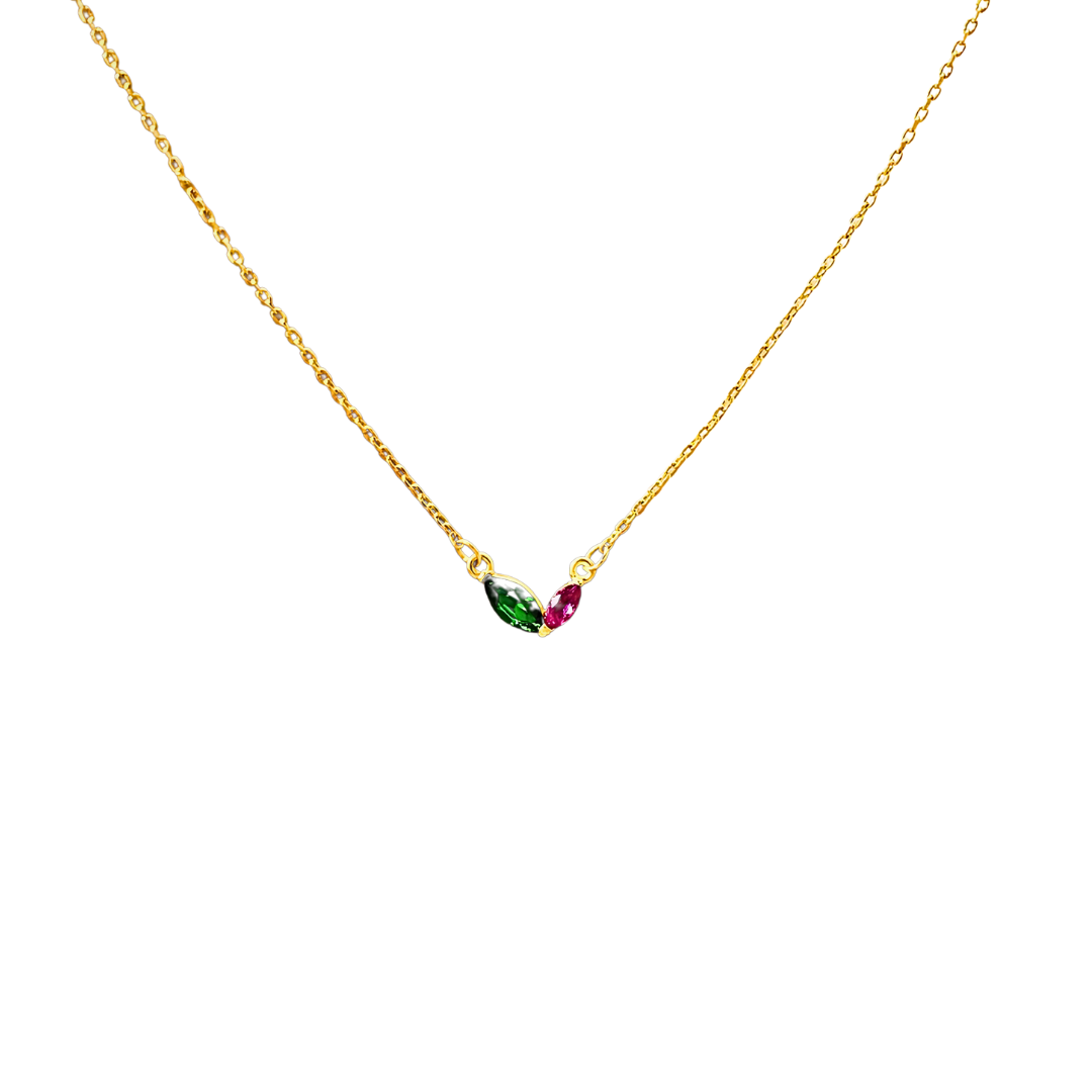 Moeder & Dochter Geboortesteen Ketting