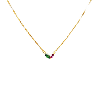 Moeder & Dochter Geboortesteen Ketting