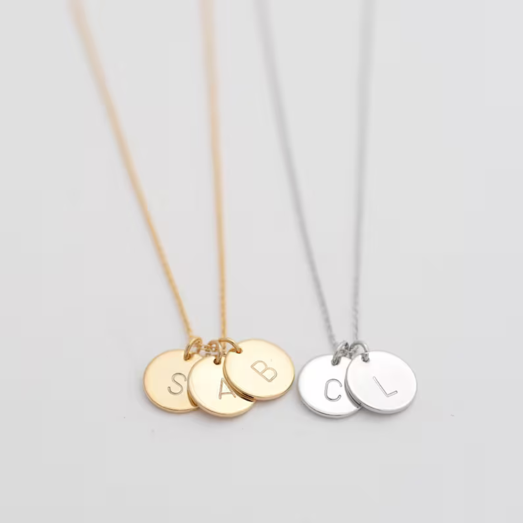 Familie Initiaal Disc Ketting
