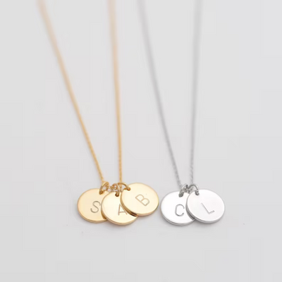 Familie Initiaal Disc Ketting