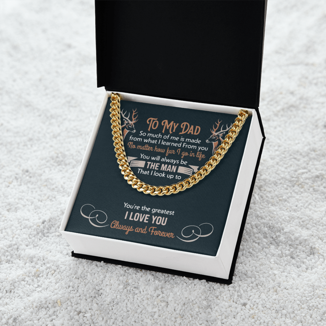 Vaderdag Ketting voor Papa - Roestvrijstalen Panzerketting