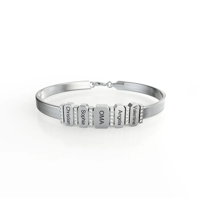 Gepersonaliseerde Herringbone Namen Armband