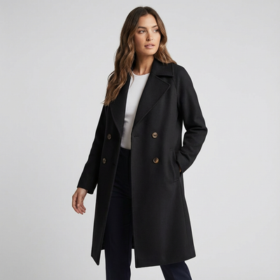 Dames Lange Trenchcoat | Knoopsluiting