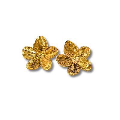 Gouden Sakura Bloem Studs Dames