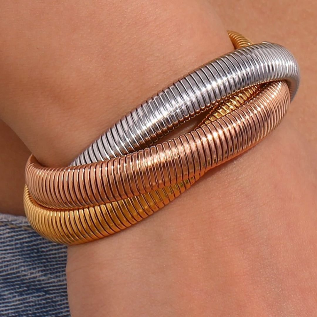 Trio Chunky Wikkel Armband Dames