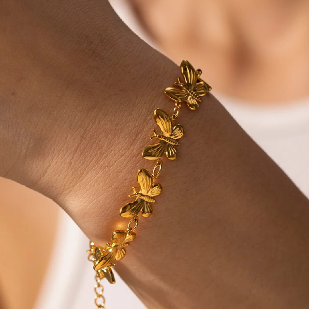 Verstelbare Gouden Vlinder Armband Dames