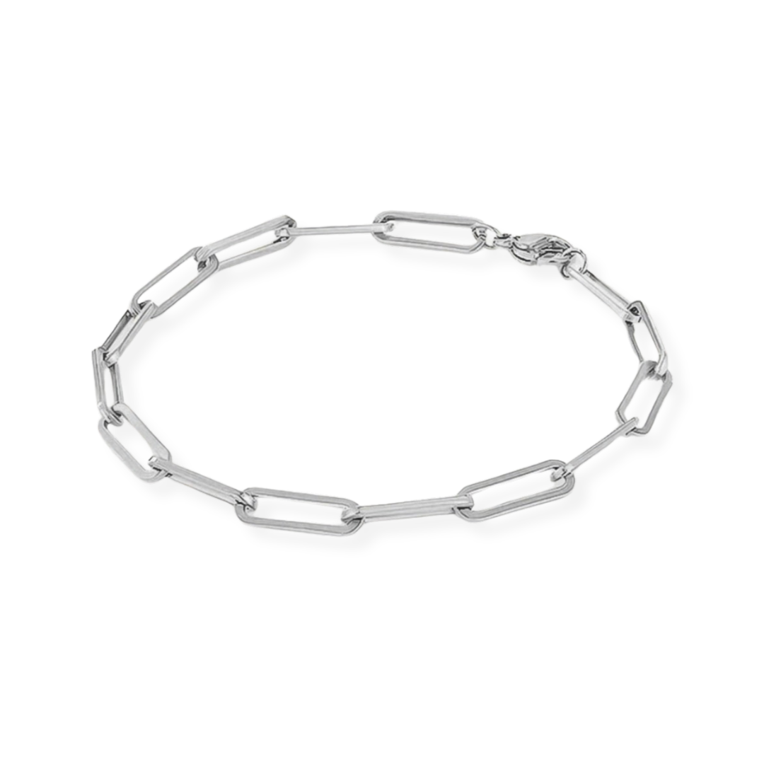 Gouden Paperclip Armband