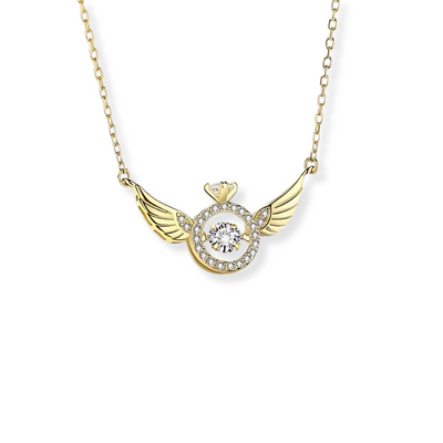 Engelenvleugel Kristal Cirkel Ketting Dames