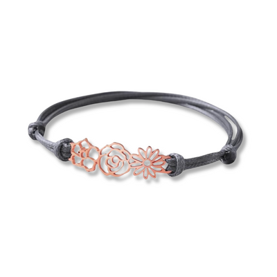 Gepersonaliseerde Geboortebloem Koord Armband