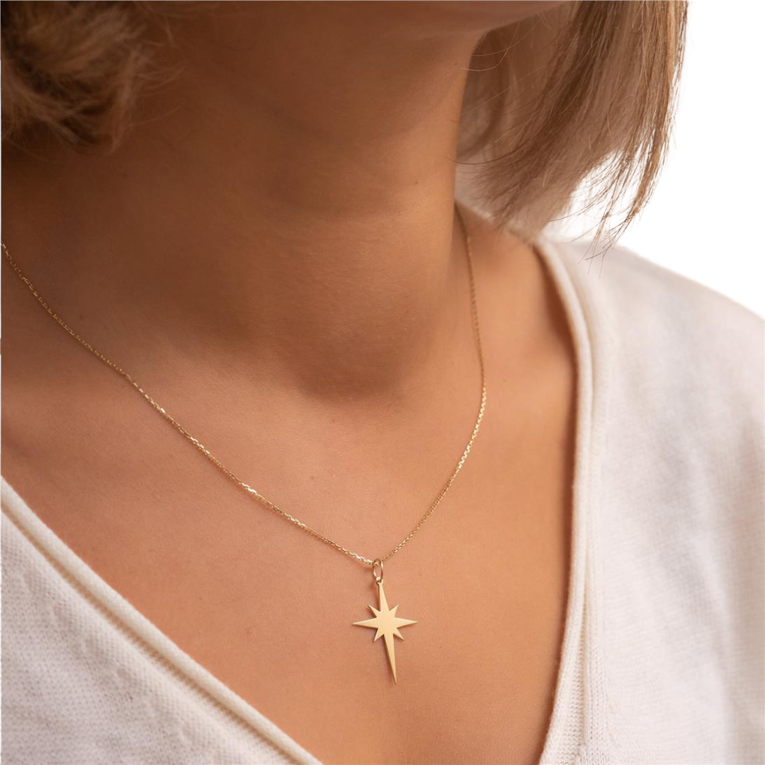 Gouden Fijne Ster Ketting Dames