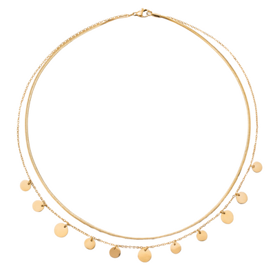 Gouden Munt Pendel Ketting Dames
