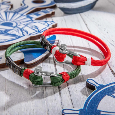 Gepersonaliseerde Nautische Namen Herenarmband