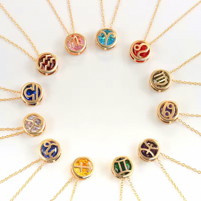 Gouden Sterrenbeeld Geboortesteen Ketting Dames