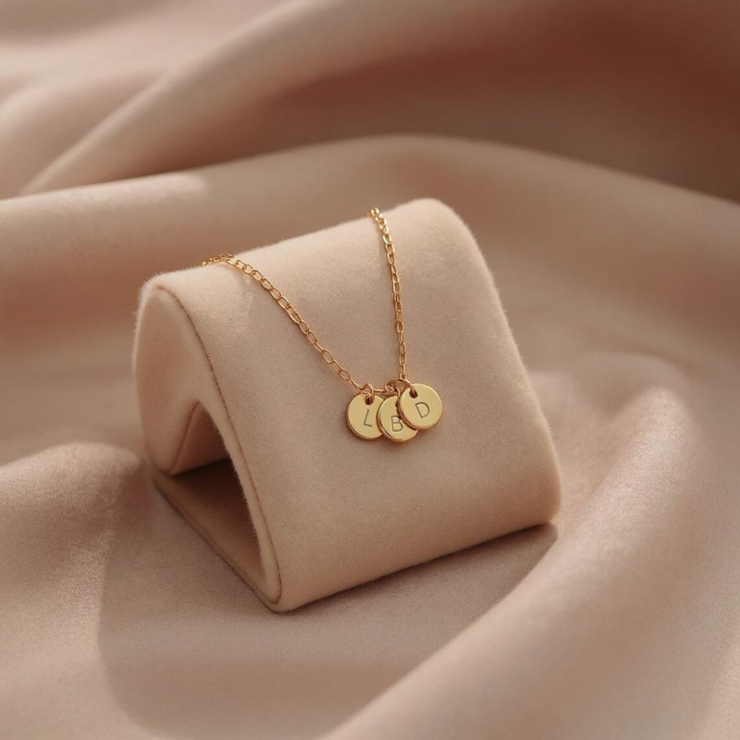 Familie Initiaal Disc Ketting